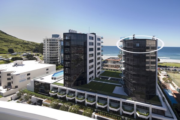 What a record breaking $5.5m buys you ... unparalleled views over Mount Maunganui beach from a luxurious penthouse suite with state-of-the-art furnishings and electronic fittings.  